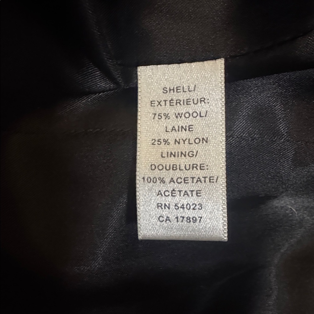 Banana Republic Herringbone Trench Coat - Black and White - Picture 2 of 2